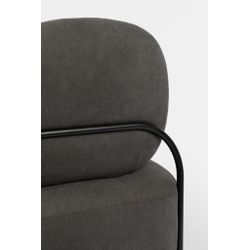 White Label Living Lounge Chair Polly Grey
