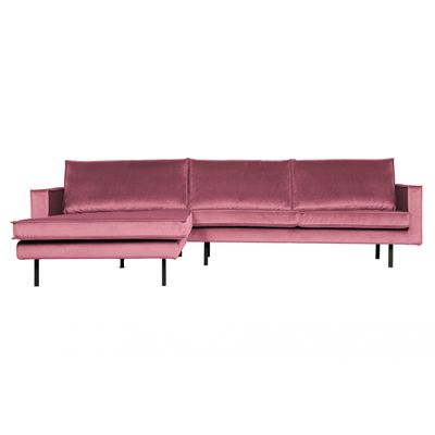 BePureHome Rodeo Chaise Longue Links Roze BePureHome Rodeo Chaise Longue Links Roze