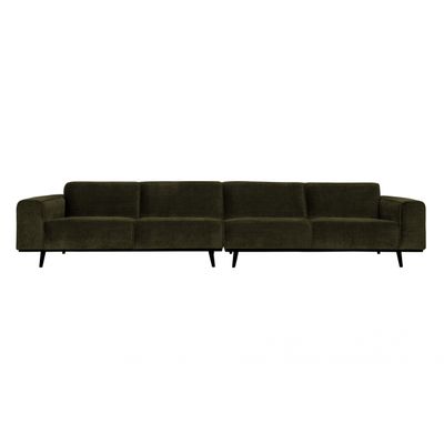 BePureHome Statement XL 4-Zits Bank 372 CM Platte Brede Rib Warm Groen BePureHome Statement XL 4-Zits Bank 372 CM Platte Brede Rib Warm Groen