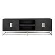 Afbeelding van Richmond Interiors TV-dressoir 185 Blackbone silver 4-deuren (Zilver)