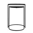 Afbeelding van Richmond Interiors Bijzettafel Bolder set van 2 aluminium zwart (Zwart)