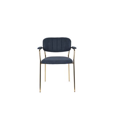 White Label Living Armchair Jolien Gold/Dark Blue White Label Living Armchair Jolien Gold/Dark Blue