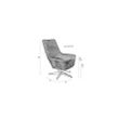 Afbeelding van White Label Living Lounge Chair Bruno Rib Light Grey
