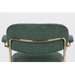 Afbeelding van White Label Living Lounge Chair Jolien Arm Gold/Dark Green