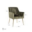 Afbeelding van Richmond Interiors Stoel Harper Green Feather (Feather Velvet Green HD002)