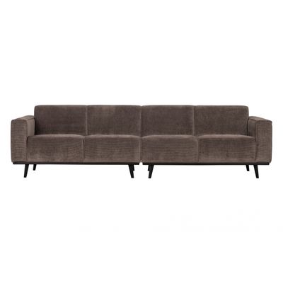 BePureHome Statement 4-zits Bank 280 Cm Platte Brede Rib Taupe BePureHome Statement 4-zits Bank 280 Cm Platte Brede Rib Taupe