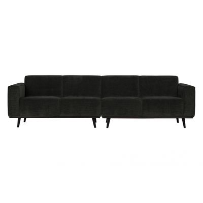BePureHome Statement 4-zits Bank 280 Cm Platte Brede Rib Antraciet BePureHome Statement 4-zits Bank 280 Cm Platte Brede Rib Antraciet