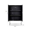 Afbeelding van Richmond Interiors Wandkast Blackbone silver 2-deuren laag (Zilver)