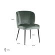 Afbeelding van Richmond Interiors Stoel Fallon Jade Velvet / Black (Genova 504 Jade)