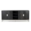 Afbeelding van Richmond Interiors Dressoir Blackbone silver 4-deuren + open vak (Zilver)