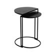 Afbeelding van Richmond Interiors Bijzettafel Bolder set van 2 aluminium zwart (Zwart)