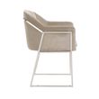 Afbeelding van Richmond Interiors Stoel Tresanto Khaki Velvet / Silver (Quartz Khaki 903)