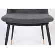 Afbeelding van White Label Living Chair Lionel Dark Grey