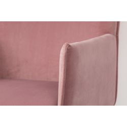 White Label Living Armchair Dion Velvet Pink