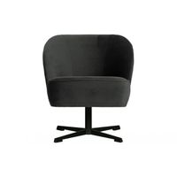 BePureHome Vogue Draaifauteuil Fluweel Zwart