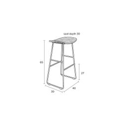 White Label Living Counter Stool Tangle Natural