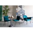 Afbeelding van White Label Living Lounge Chair Bon Velvet Blue