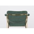 Afbeelding van White Label Living Armchair Jolien Gold/Dark Green
