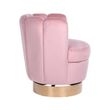 Afbeelding van Richmond Interiors Draaistoel Calista Pink velvet / gold (Quartz Pink 700)
