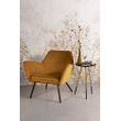 Afbeelding van White Label Living Lounge Chair Bon Velvet Gold