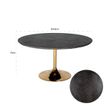 Afbeelding van Richmond Interiors Eettafel Blackbone gold rond Ø140 (Goud)