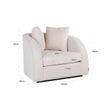 Afbeelding van Richmond Interiors Fauteuil Darwin met 2 kussens White/Gold (Alaska 906 Offwhite)