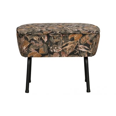 BePureHome Vogue Hocker Fluweel Bouquet Zwart BePureHome Vogue Hocker Fluweel Bouquet Zwart