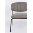 Afbeelding van White Label Living Lounge Chair Jolien Black/Grey
