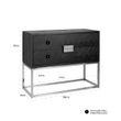 Afbeelding van Richmond Interiors Ladenkast Blackbone silver 2-laden (Zilver)