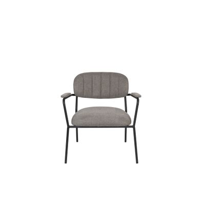 White Label Living Lounge Chair Jolien Arm Black/Grey White Label Living Lounge Chair Jolien Arm Black/Grey