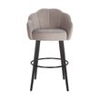 Afbeelding van Richmond Interiors Barstoel Tulip Khaki velvet (Quartz Khaki 903)
