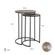 Afbeelding van Richmond Interiors Bijzettafel Lohan set van 2 gold (Goud)