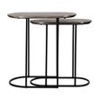 Afbeelding van Richmond Interiors Bijzettafel Chandon set van 2 ovaal (Champagne gold)