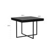 Afbeelding van Richmond Interiors Hoektafel Oakura 60x60 (Zwart)