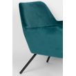 Afbeelding van White Label Living Lounge Chair Bon Velvet Blue