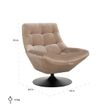 Afbeelding van Richmond Interiors Draaifauteuil Richelle Sand Velvet (Genova 904 Sand)