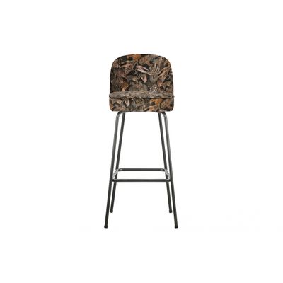 BePureHome Vogue Barstoel Fluweel Bouquet Zwart - 80 CM BePureHome Vogue Barstoel Fluweel Bouquet Zwart - 80 CM