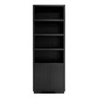 Afbeelding van Richmond Interiors Boekenkast Oakura 2-deuren smal (Zwart)