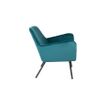 Afbeelding van White Label Living Lounge Chair Bon Velvet Blue