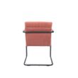 Afbeelding van Dutchbone Stitched Armstoel Velvet Roze