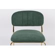Afbeelding van White Label Living Lounge Chair Jolien Gold/Dark Green