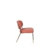 Afbeelding van White Label Living Lounge Chair Jolien Gold/Pink