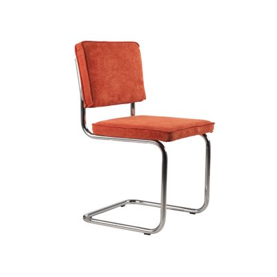 Zuiver Ridge Stoel Brushed Rib Oranje Zuiver Ridge Stoel Brushed Rib Oranje