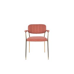 White Label Living Armchair Jolien Gold/Pink