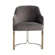 Afbeelding van Richmond Interiors Stoel Hadley Stone velvet / Brushed gold (Quartz Stone 101)