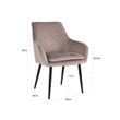 Afbeelding van Richmond Interiors Stoel Chrissy Khaki Velvet (Quartz Khaki 903)