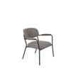 Afbeelding van White Label Living Lounge Chair Jolien Arm Black/Grey