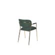 Afbeelding van White Label Living Armchair Jolien Gold/Dark Green