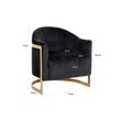 Afbeelding van Richmond Interiors Fauteuil Melody Antraciet velvet / brushed gold (Quartz Antraciet 801)