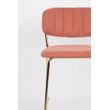 Afbeelding van White Label Living Counter Stool Jolien Gold/Pink